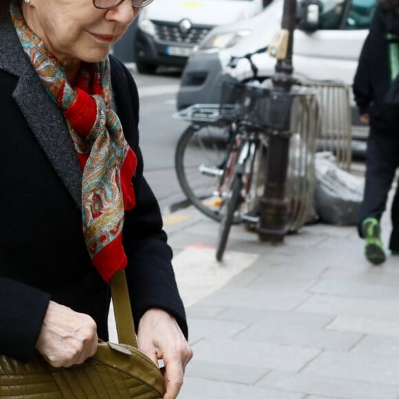 Dominique Besnehard et Nathalie Baye - Obsèques de Marion Game en l'église Saint Roch à Paris le 31 mars 2023. 