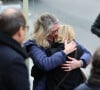 La comédienne de 62 ans a même fini en pleurs dans les bras d'un proche sur le parvis de l'église
Virginie Ledieu, fille de Marion Game, à l'arrivée aux funérailles de l'actrice à l'église Saint-Roch à Paris le vendredi 31 mars. Photo par Nasser Berzane/ABACAPRESS.COM