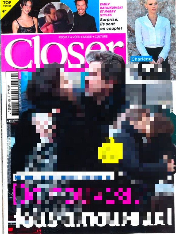 Couverture du nouveau numéro de "Closer" paru le 31 mars 2023