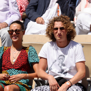 Jenaye Noah et son frère Joalukas Noah - Les célébrités dans les tribunes lors des internationaux de France de Tennis de Roland Garros 2022 à Paris, France, le 2 juin 2022. © Dominique Jacovides/Bestimage 