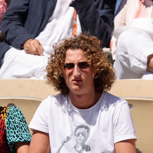 Jenaye Noah et son frère Joalukas Noah - Les célébrités dans les tribunes lors des internationaux de France de Tennis de Roland Garros 2022 à Paris, France, le 2 juin 2022. © Dominique Jacovides/Bestimage 