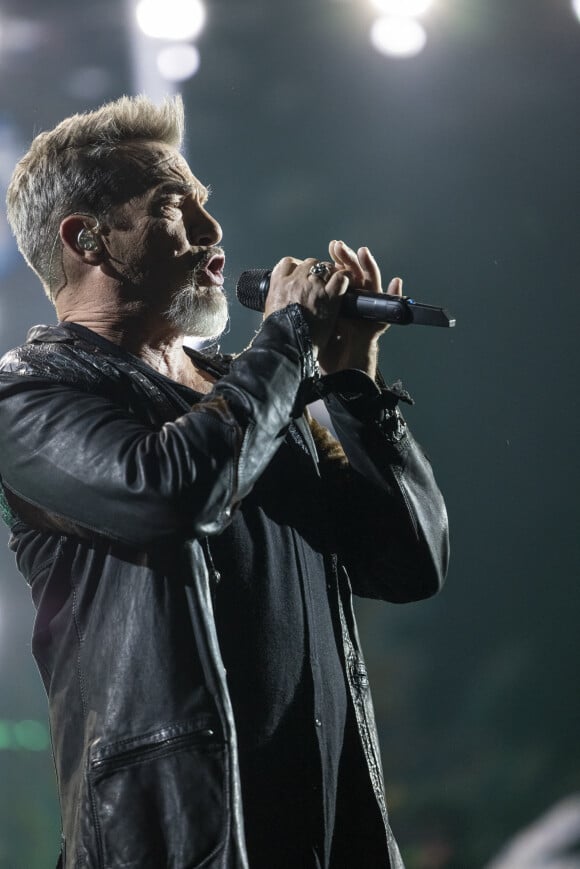 Florent Pagny - Concert hommage à Johnny Hallyday "Que je t'aime" à l'AccorHotels Arena Paris Bercy à Paris. Le 14 septembre 2021 © Borde-Jacovides-Moreau / Bestimage