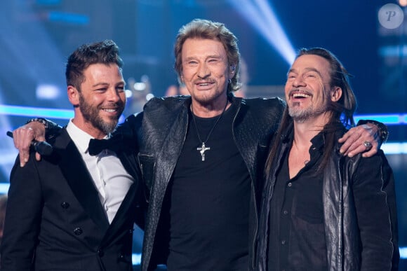 Christophe Mae et Florent Pagny dans "Ce soir on chante les tubes 2013", diffusée le 3 janvier 2014 sur TF1