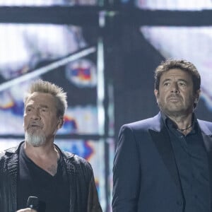 Florent Pagny, Patrick Bruel - Concert hommage à Johnny Hallyday "Que je t'aime" à l'AccorHotels Arena Paris Bercy à Paris. Le 14 septembre 2021 © Borde-Jacovides-Moreau / Bestimage