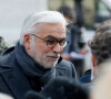 Pascal Praud - Obsèques de Jean-Pierre Pernaut en la Basilique Sainte-Clotilde à Paris le 9 mars 2022. © Christophe Clovis / Bestimage