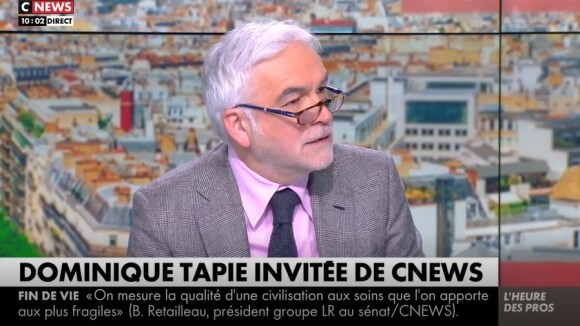 Pascal Praud a reçu Dominique Tapie dans "L'heure des pros", sur CNEWS