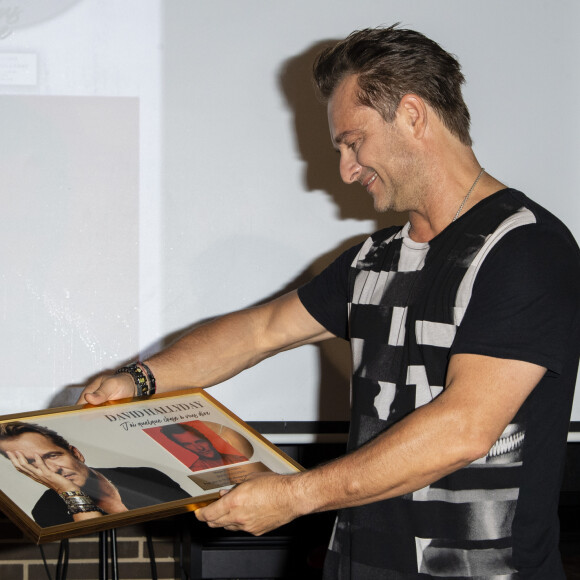 David Hallyday reçoit son disque de platine à la seine musicale à Paris le 25 juin 2019. © Pierre Perusseau/Bestimage