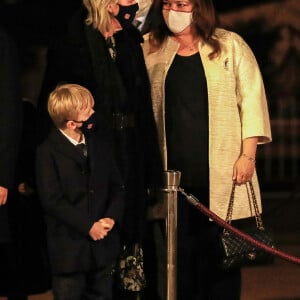 Le prince héréditaire Jacques, La princesse Caroline de Hanovre, Mélanie-Antoinette de Massy lors de la célébration de la sainte Dévote, Sainte Patronne de Monaco, sur le quai Albert 1er le 26 janvier 2022 © Claudia Albuquerque / Bestimage 