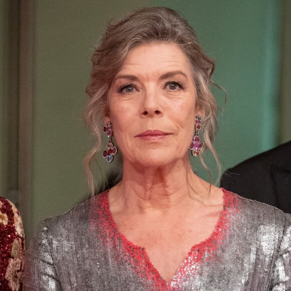 Caroline de Monaco a apporté son soutien à un membre de la famille princière après la mort de sa mère.
La princesse Caroline de Hanovre - Arrivée de la famille princière au Bal de la Rose sur le thème "Bollywood" à la salle des étoiles à Monaco. © Olivier Huitel / Pool / Bestimage 