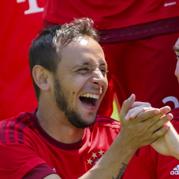 Rafael Alcántara et Franck Ribery - Présentation officielle de l'équipe du Bayern de Munich à Munich le 16 juillet 2015.