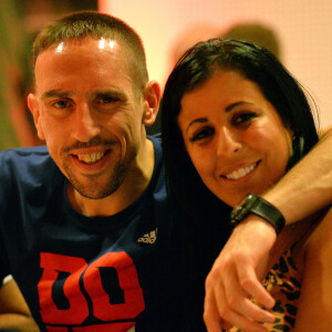 Franck Ribéry et sa femme Wahiba lors d'un dîner pour célébrer la victoire du Bayeern Munich contre le Borussia Dortmund en Coupe. Photo by Action Press/ABACAPRESS.COM