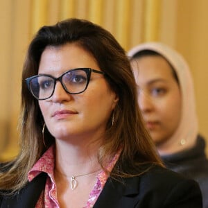 Marlène Schiappa, secrétaire d'Etat, chargée de l'Économie sociale et solidaire et de la Vie associative, rencontre les étudiants du master de l'ESS de l'université du Mans à Paris le 7 novembre 2022. © Jonathan Rebboah / Panoramic / Bestimage