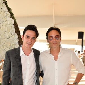 Exclusif - Anthony Delon et son frère Alain-Fabien Delon - Tente - People au dîner - Longines Paris Eiffel Jumping au Champ de Mars à Paris, France, le 5 juillet 2019. © Veeren Ramsamy/Bestimage  For Germany call for price NO WEB NO BLOG Exclusive - Longines Paris Eiffel Jumping at the Champ de Mars in Paris, France, on July 5th, 2019. 