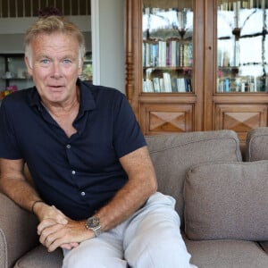 Franck Dubosc en conférence de presse pour la présentation du film "Rumba la vie" au Relais-Château Cordeillan-Bages lors du festival International du Film en Médoc, "Les Vendanges du 7ème Art", à Pauillac, France, le 16 juillet 2022. © Jean-Marc Lhomer/Bestimage 