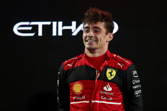 Podium du Grand Prix de Formule 1 (F1) d'Abou Dabi, le 20 novembre 2022.   Charles Leclerc, Ferrari, 2nd position, on the podium 