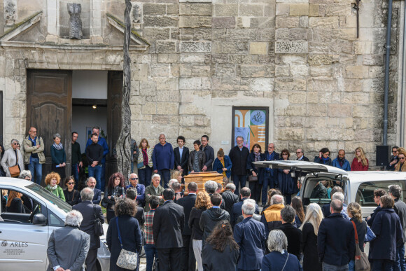 Obsèques de Jean-Paul Capitani en la chapelle Saint-Martin du Méjan à Arles le 11 avril 2023.