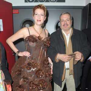Natacha Polony et son mari Perico Legasse - People au Defile du 19eme salon du chocolat 2013 a la Porte de Versailles a Paris le 29 octobre 2013. 