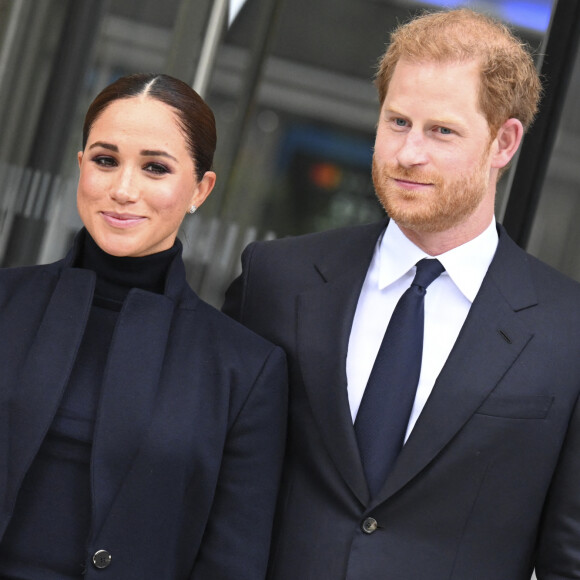 Le prince Harry, duc de Sussex et Meghan Markle, duchesse de Sussex, en visite à New York, le 23 septembre 2021. © Taidgh Barron/Zuma Press/Bestimage 