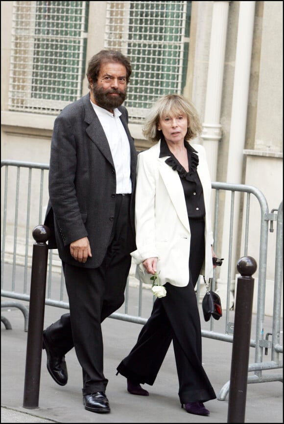 Marek Halter et sa femme Clara - Mariage de Patrick Bruel, rue de la victoire à Paris.