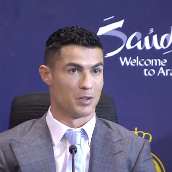 Capture d'écran de Cristiano Ronaldo qui rejoint officiellement le club saoudien Al-Nassr FC, en Arabie, Saoudite, le 3 janvier 2023.