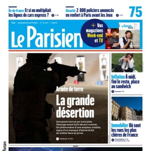 Une "époque dorée", écrit "Le Parisien" dans son nouveau numéro, paru en kiosque ce vendredi 21 avril. 
Couverture du "Parisien".