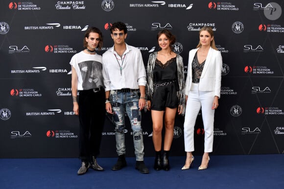 Nicolas Anselmo, Mikaël Mittelstadt, Zoï Sévérin et Sabine Perraud au photocall de la cérémonie d'ouverture de la 61ème édition du Festival de Télévision de Monte-Carlo au Grimaldi Forum, à Monaco, le 17 juin 2022. © Bruno Bebert/Bestimage