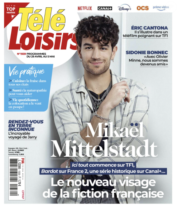 Mikaël Mittelstadt (Ici tout commence) fait la couverture de "Télé Loisirs"