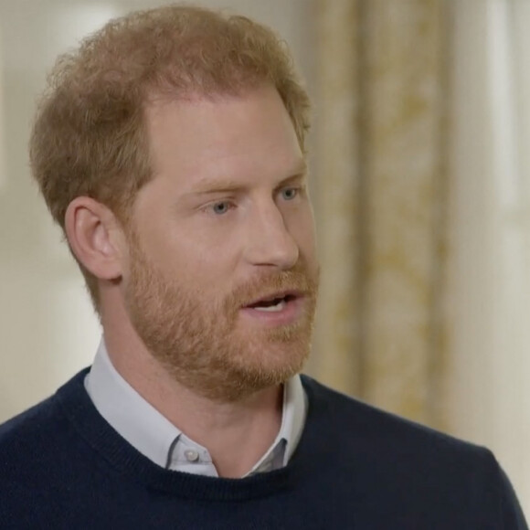 Le prince Harry accorde son unique interview au Royaume Uni au journaliste Tom Bradby pour la sortie de son autobiographie choc "Spare" (Le Suppléant) le 8 janvier 2023. 