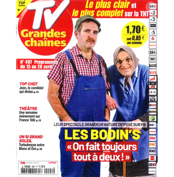 Couverture du magazine TV Grandes Chaînes, paru le 15 avril 2023.