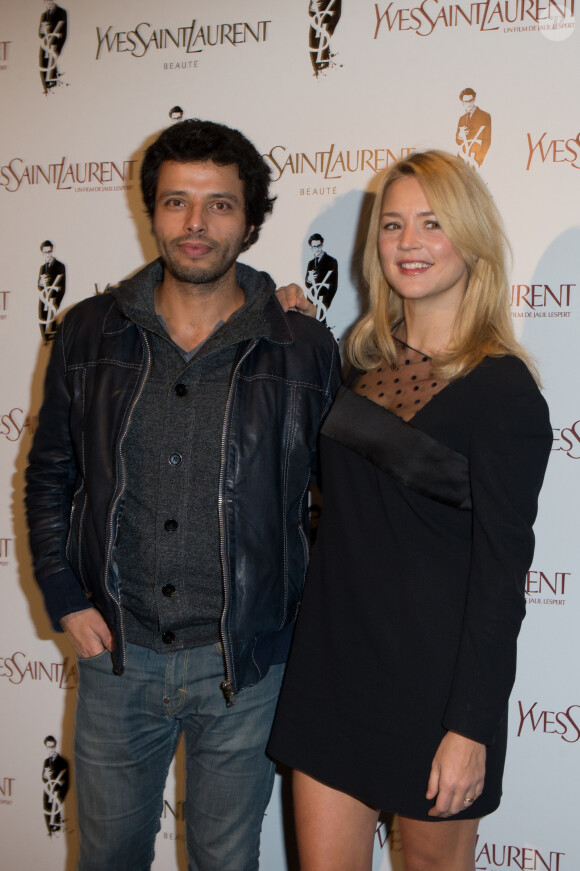 Virginie Efira et son compagnon Mabrouk El Mechri - Avant-premiere du film biopic "Yves Saint Laurent" a l'UGC Normandie a Paris, le 19 decembre 2013.