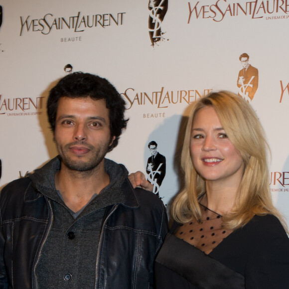 Virginie Efira et son compagnon Mabrouk El Mechri - Avant-premiere du film biopic "Yves Saint Laurent" a l'UGC Normandie a Paris, le 19 decembre 2013.