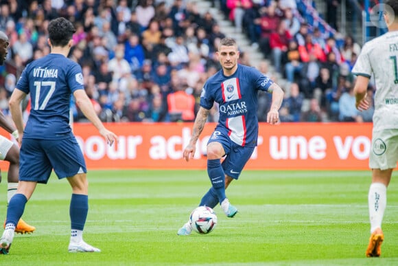 Marco Verratti (Paris SG) - Match de Ligue 1 Uber Eats Paris SG - FC Lorient (1-3) au Parc des Princes à Paris, France le 30 Avril 2023. © Baptiste Autissier / Panoramic / Bestimage 