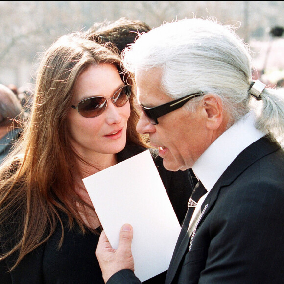 Karl Lagerfeld et Carla Bruni.