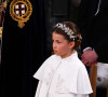 Quant à sa fille Charlotte, elle l'avait copiée avec une robe blanche. 
La princesse Charlotte de Galles, Le prince Louis de Galles et Catherine (Kate) Middleton, princesse de Galles - Les invités à la cérémonie de couronnement du roi d'Angleterre à l'abbaye de Westminster de Londres, Royaume Uni, le 6 mai 2023. 