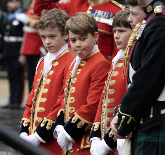 Le prince George de Galles - Les invités arrivent à la cérémonie de couronnement du roi d'Angleterre à l'abbaye de Westminster de Londres, Royaume Uni, le 6 mai 2023 