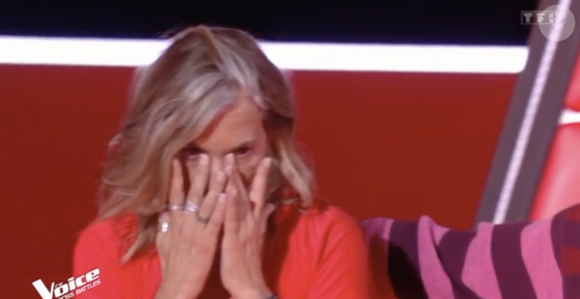 Zazie en larmes après l'élimination de son talent Max Novik dans "The Voice", TF1