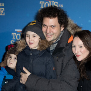 Le magicien Eric Antoine, sa femme Calista Sinclair-Antoine et leurs fils Ulysse et Raphaël - Avant-première du film "Tous en scène" au Grand Rex à Paris. Le 14 janvier 2017 © Cyril Moreau / Bestimage