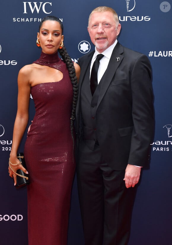 Boris Becker et sa compagne Lilian de Carvalho Monteiro - Red Carpet de la cérémonie " 2023 Laureus World Sports Awards" à Paris le 8 mai 2023 . Veeren/Bestimage