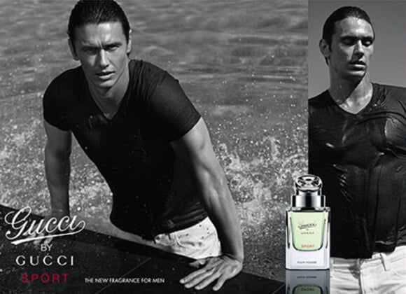 James Franco pour le parfum Gucci Sport