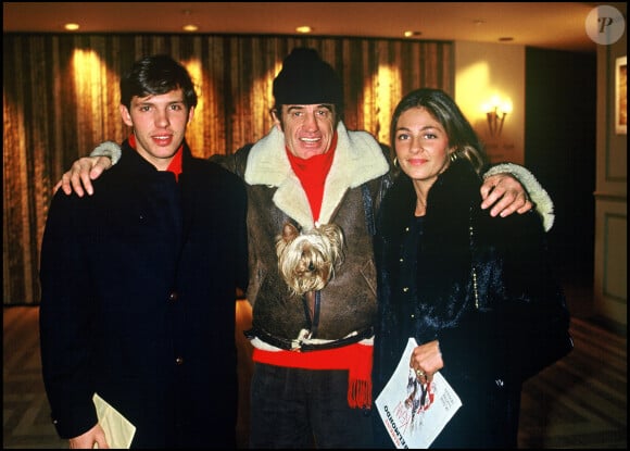 Jean-Paul Belmondo avec sa fille Florence et son fils Paul.