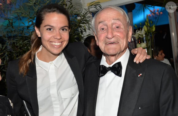 Exclusif - Elsa Leeb et Claude Lorius - After-party du film "La Glace et le Ciel" sur la plage du Petit Paris lors du 68ème festival international du film de Cannes, à Cannes le 24 mai 2015. 