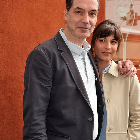 Samuel Labarthe et sa femme Hélène Médigue aux Internationaux de France de tennis a Roland Garros - Paris le 29/05/2013