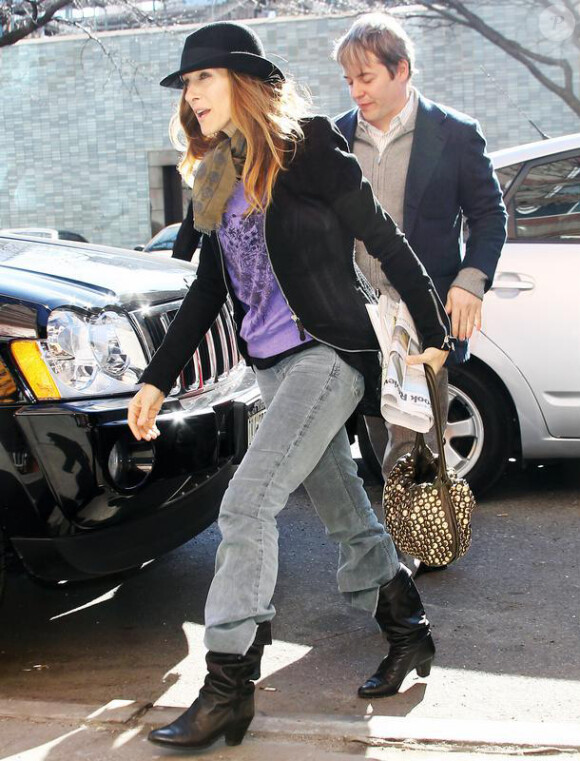Sarah Jessica Parker et son mari Matthew Broderick à New York le 21 février 2010