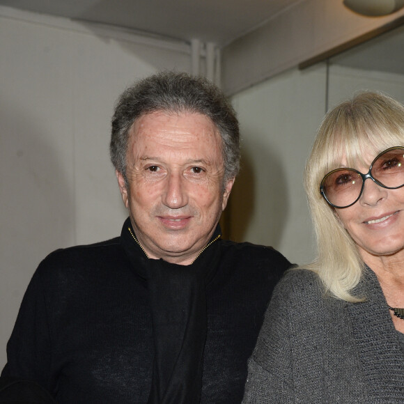 Exclusif - Michel Drucker avec son épouse Dany Saval - People backstage lors du concert de Vincent Niclo au Théâtre du Chatelet à Paris le 24 mai 2014.