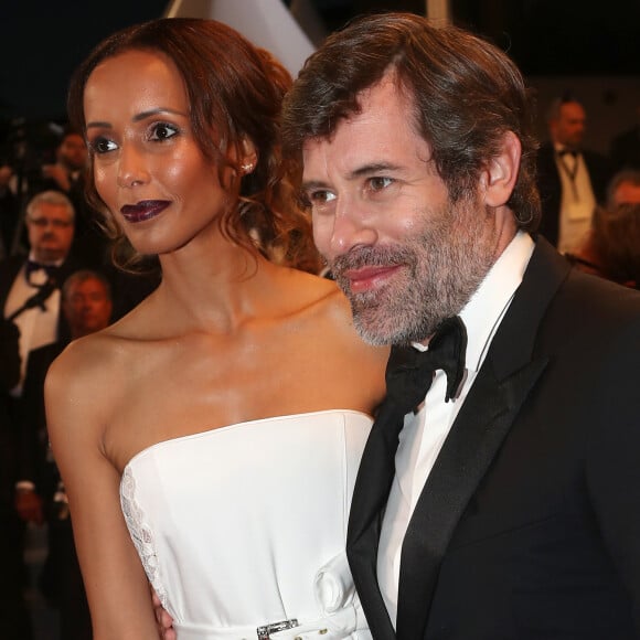 Sonia Rolland (bijoux Montblanc) et son compagnon Jalil Lespert - Montée des marches du film "Le Redoutable" lors du 70ème Festival International du Film de Cannes. Le 21 mai 2017. © Borde-Jacovides-Moreau / Bestimage 