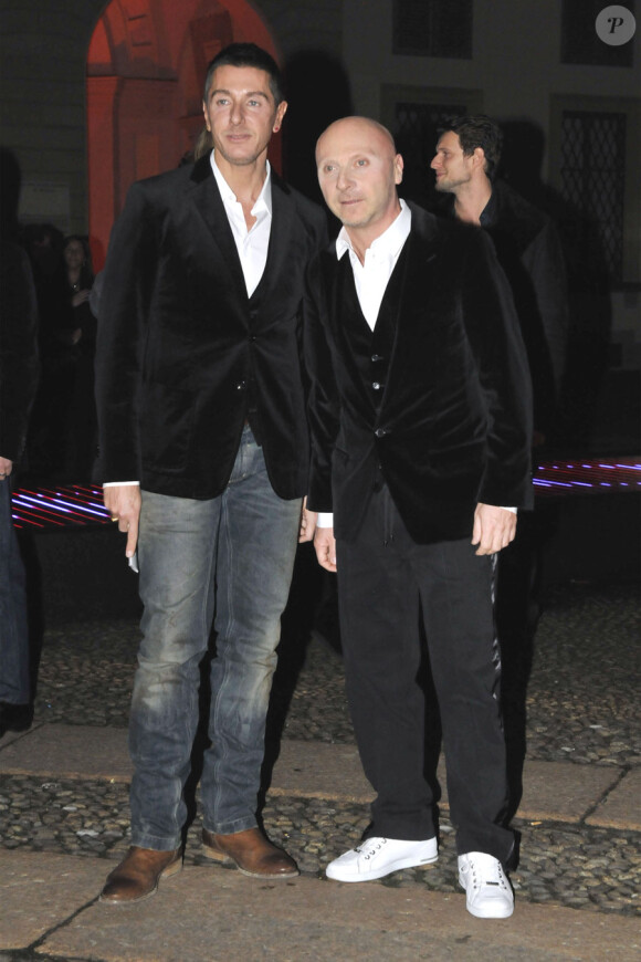 Domenico Dolce et Stefano Gabbana lors de la Vogue Party à Milan le 26 février 2010