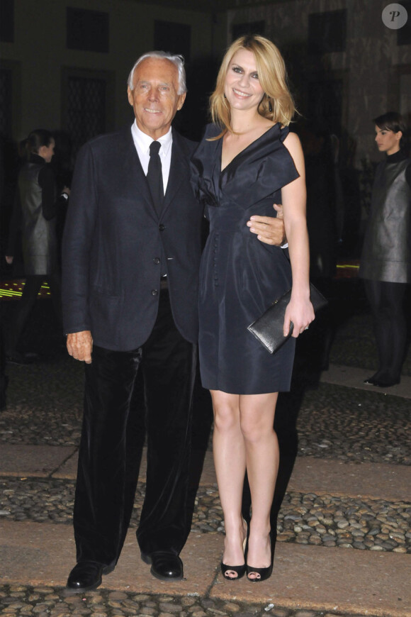 Giorgio Armani et Claire Danes lors de la Vogue Party à Milan le 26 février 2010