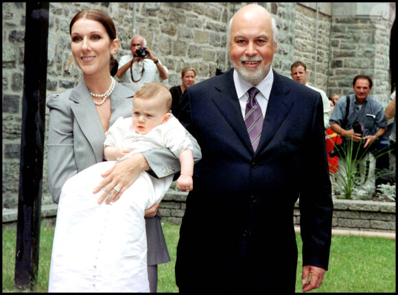 Céline Dion et René Angélil au baptême de leur fils René-Charles au Québec