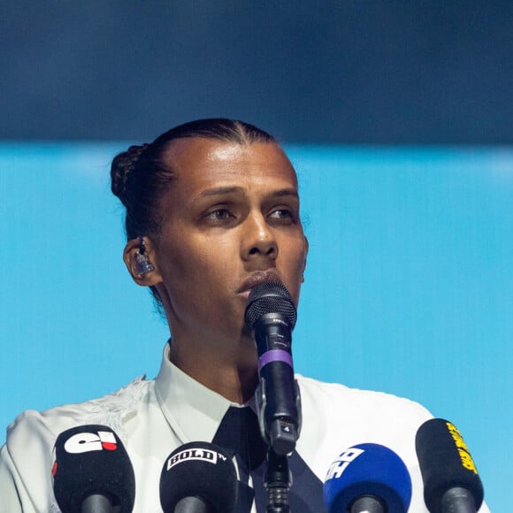 Le chanteur Stromae lors du Festival de Coachella à indio, Los Angeles, Californie, Etats-Unis, le 23 avril 2022. © Daniel DeSlover/Zuma Press/Bestimage 