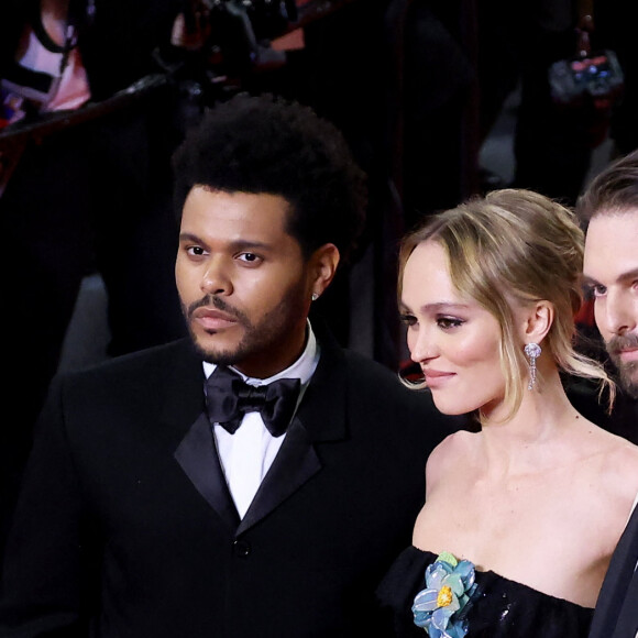 Abel “The Weeknd” Tesfaye, Lily-Rose Depp, Sam Levinson - Montée des marches du film « The Idol » lors du 76ème Festival International du Film de Cannes, au Palais des Festivals à Cannes. Le 22 mai 2023 © Jacovides-Moreau / Bestimage